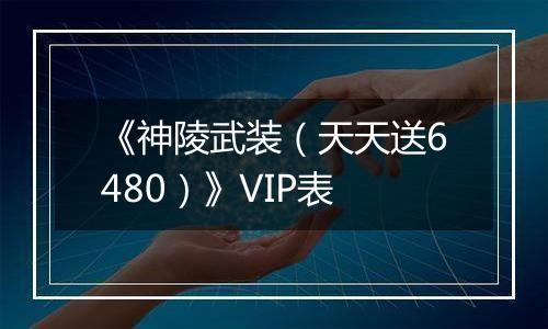 《神陵武装（天天送6480）》VIP表