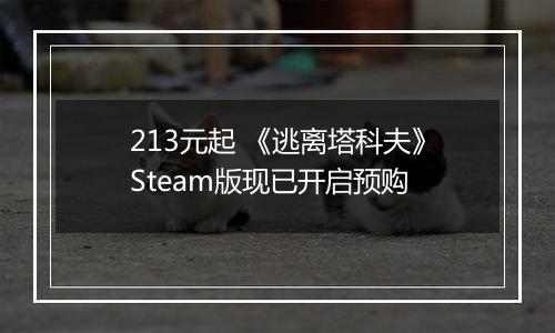 213元起 《逃离塔科夫》Steam版现已开启预购
