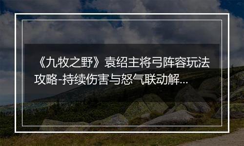 《九牧之野》袁绍主将弓阵容玩法攻略-持续伤害与怒气联动解析