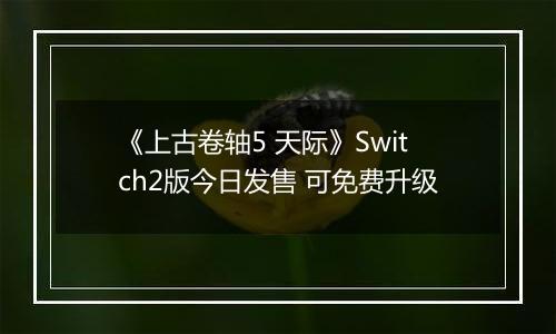 《上古卷轴5 天际》Switch2版今日发售 可免费升级