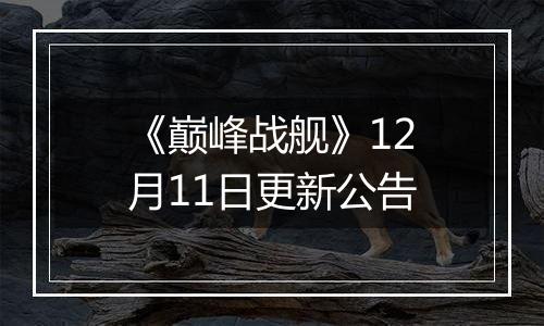 《巅峰战舰》12月11日更新公告
