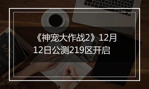 《神宠大作战2》12月12日公测219区开启