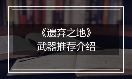 《遗弃之地》武器推荐介绍