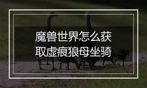 魔兽世界怎么获取虚痕狼母坐骑