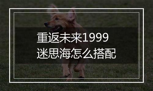 重返未来1999迷思海怎么搭配