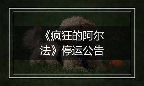 《疯狂的阿尔法》停运公告
