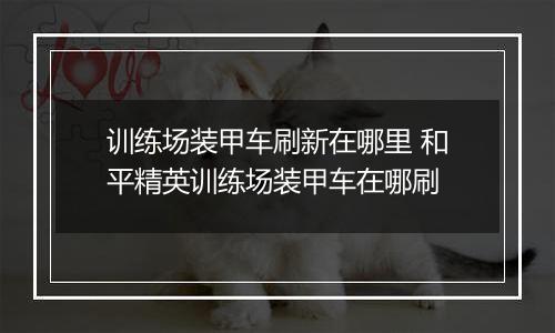 训练场装甲车刷新在哪里 和平精英训练场装甲车在哪刷