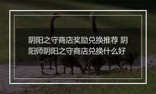 阴阳之守商店奖励兑换推荐 阴阳师阴阳之守商店兑换什么好